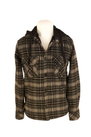 Mutlu Kids Kapüşonlu Kürk Astarlı Ekoseli Kalın Erkek Çocuk Gömlek Gri - 6 Yaş