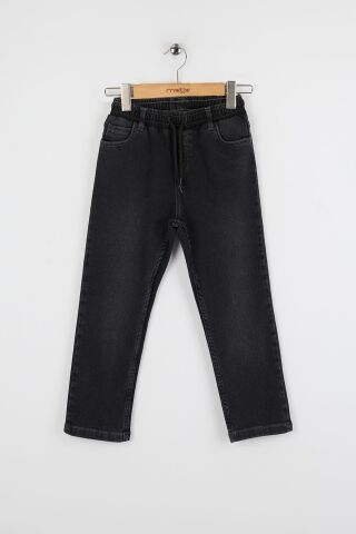 Bel Lastikli Erkek Kot Pantolon ORTA MAVİ - 8 Yaş