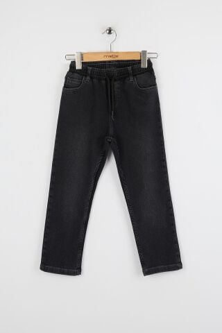 Bel Lastikli Erkek Kot Pantolon ORTA MAVİ - 8 Yaş
