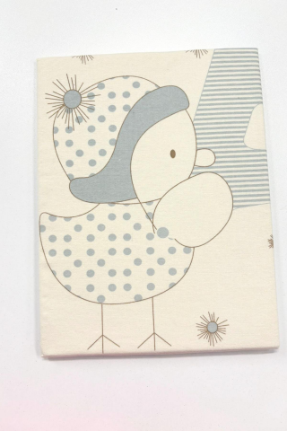 Civciv Desenli Pazen Bebek Battaniyesi KAHVE