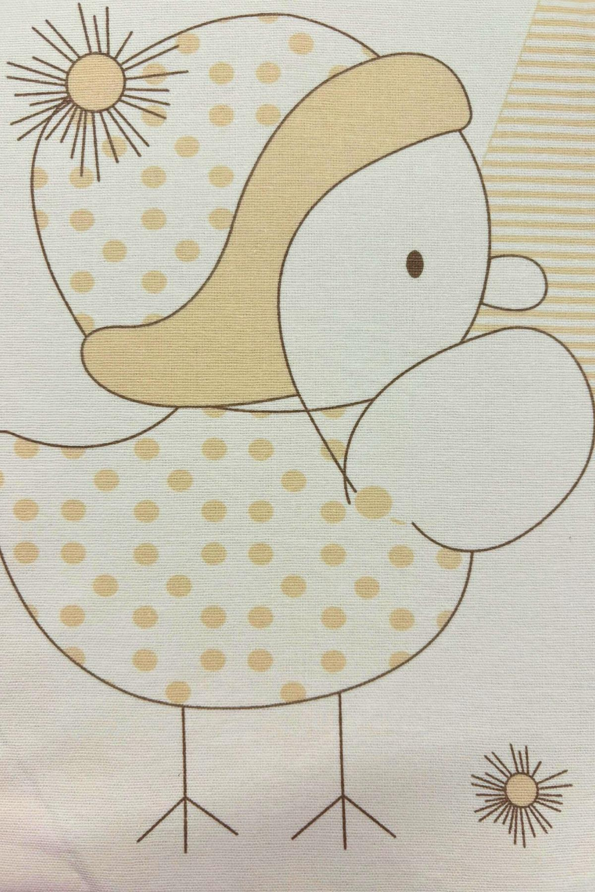 Civciv Desenli Pazen Bebek Battaniyesi KAHVE