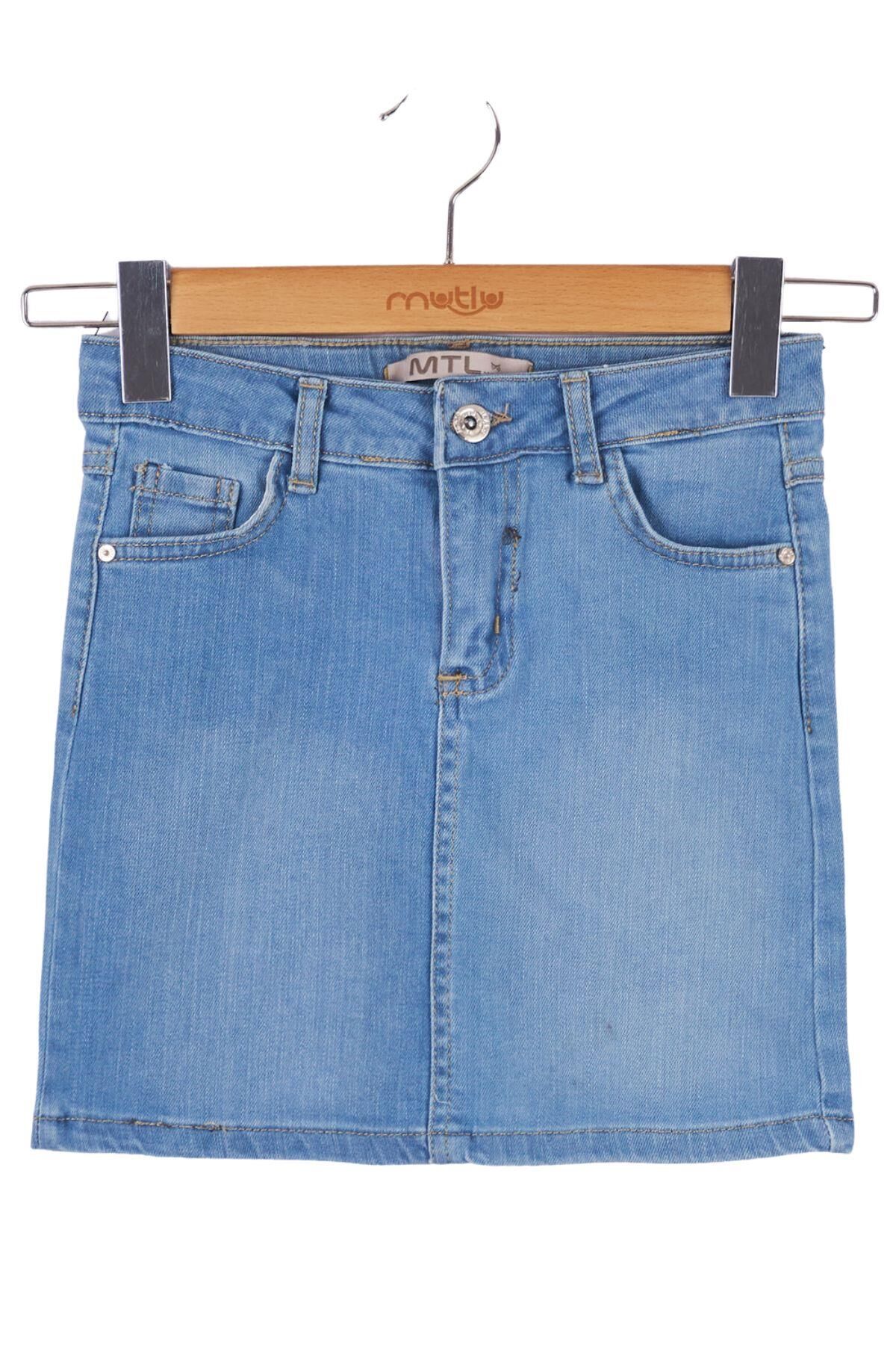 Mutlu Kız Kot Etek Açık Mavi - 2 Yaş