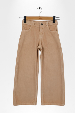 Kemer Apoletli Kadife Pantolon 10 Yaş - Bej