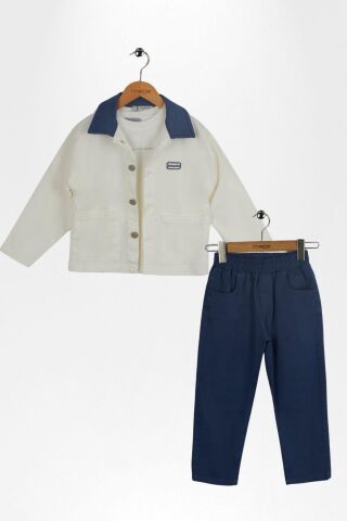 Kontrast Erkek Takım Lacivert - 4 Yaş