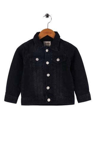 Mutlu Kids Unisex Çocuk Kot Ceket Siyah - 3 Yaş