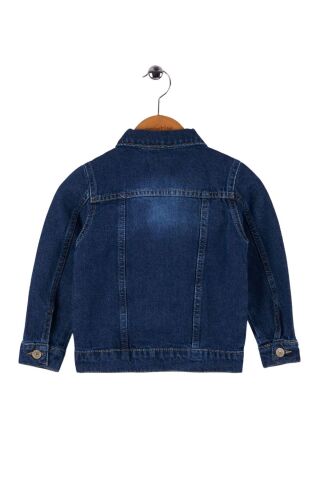 Mutlu Kids Unisex Çocuk Kot Ceket ORTA MAVİ - 1 Yaş