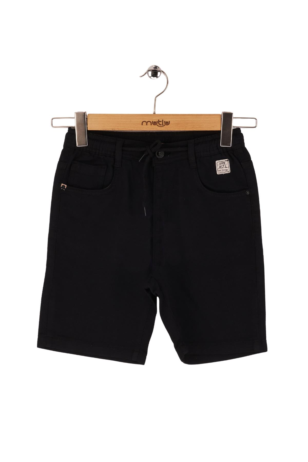 Mutlu Kids Erkek Çocuk Şort Siyah - 8 Yaş