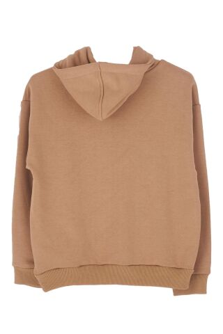 Mutlu Kids Kapüşonlu Erkek Çocuk Sweatshirt Vizon - 8-9 Yaş