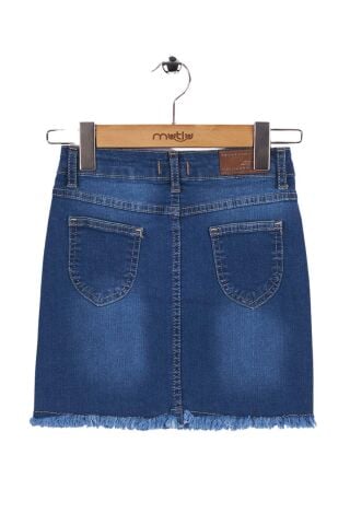 Mutlu Kız Kot Etek Koyu Mavi - 3 Yaş