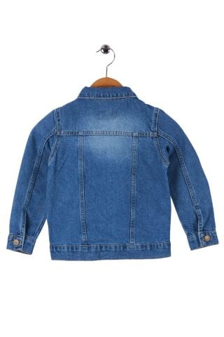Mutlu Kids Unisex Çocuk Kot Ceket Açık Mavi - 11 Yaş
