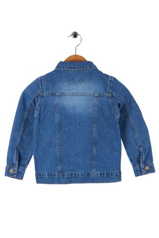 Mutlu Kids Unisex Çocuk Kot Ceket Açık Mavi - 11 Yaş