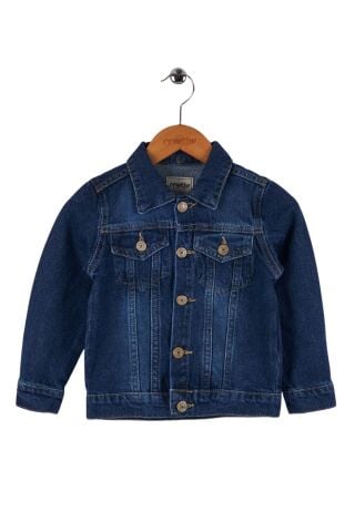 Mutlu Kids Unisex Çocuk Kot Ceket ORTA MAVİ - 4 Yaş