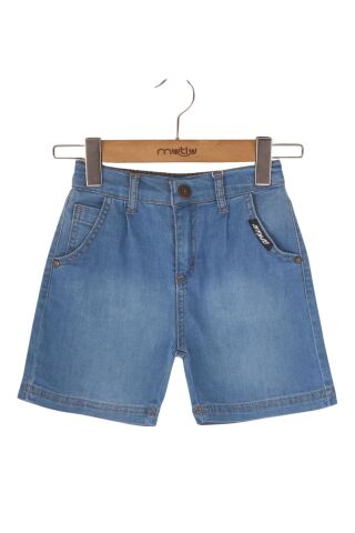 Mutlu Kids Erkek Çocuk Bebek Kot Şort ORTA MAVİ - 5 Yaş