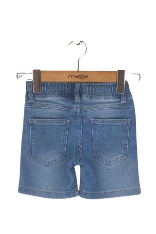 Mutlu Kids Lastikli Bel Erkek Çocuk Bebek Kot Şort BUZ MAVİ - 2 Yaş