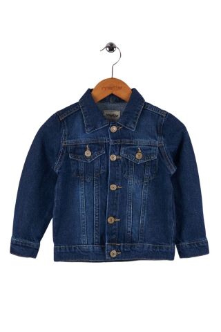 Mutlu Kids Unisex Çocuk Kot Ceket ORTA MAVİ - 7 Yaş
