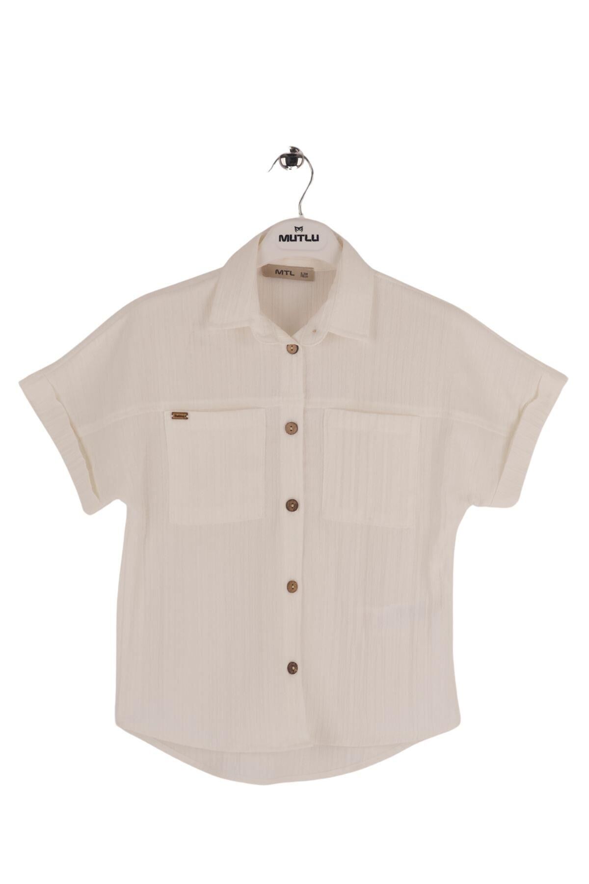 Mutlu Kids Kısa Kol Kız Çocuk Gömlek