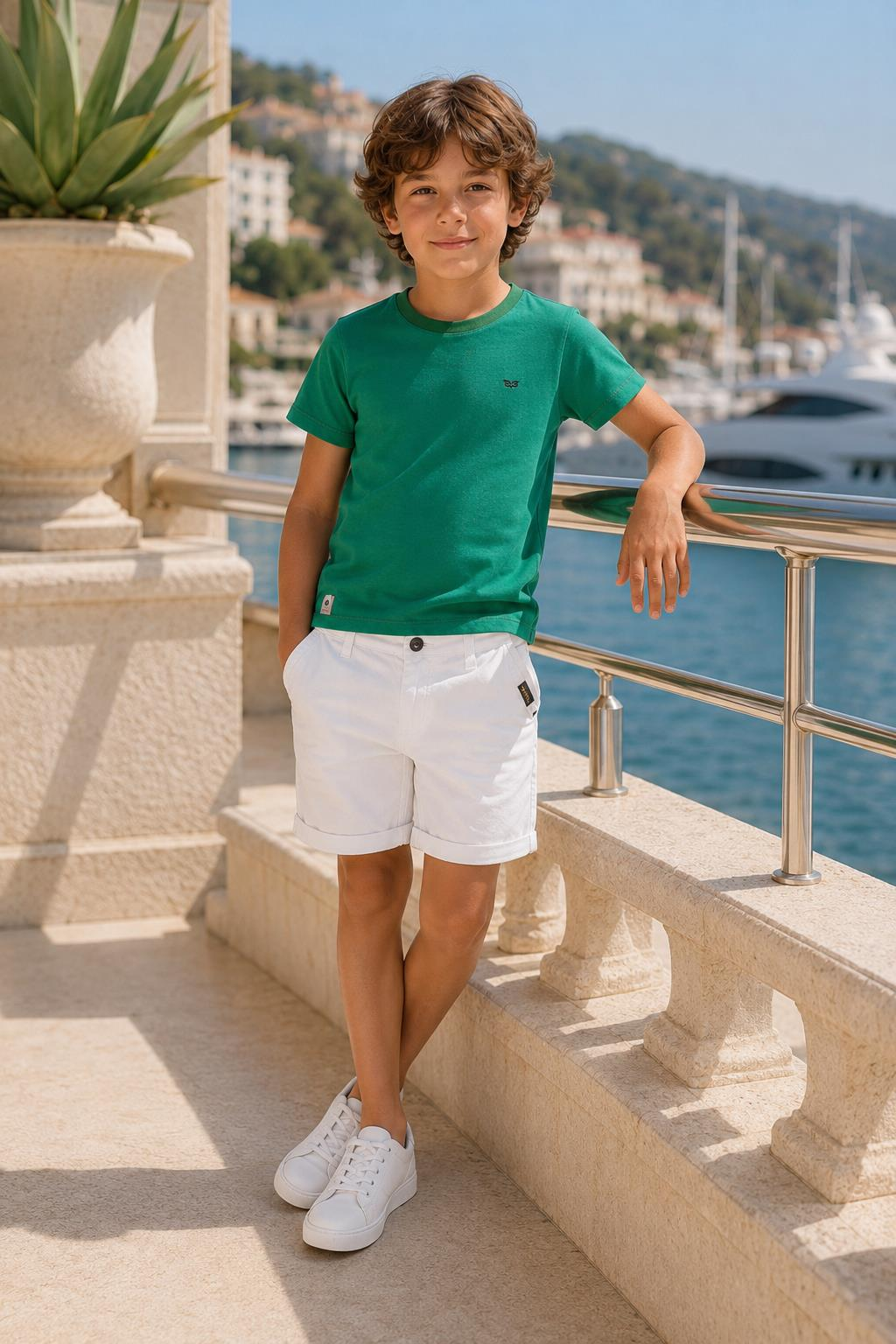 Mutlu Kids Cep Detaylı Erkek Çocuk Kapri Şort