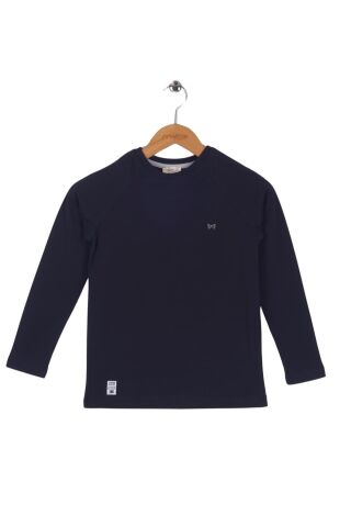 Mutlu Kids Basic Erkek Çocuk Uzun Kollu Tişört Lacivert - 13 Yaş