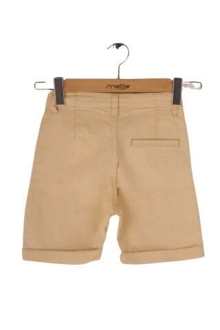 Mutlu Kids Cep Detaylı Erkek Çocuk Kapri Şort AÇIK BEJ - 4 Yaş