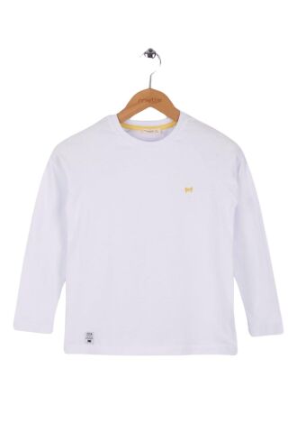 Mutlu Kids Basic Erkek Çocuk Uzun Kollu Tişört Beyaz - 13-14 Yaş