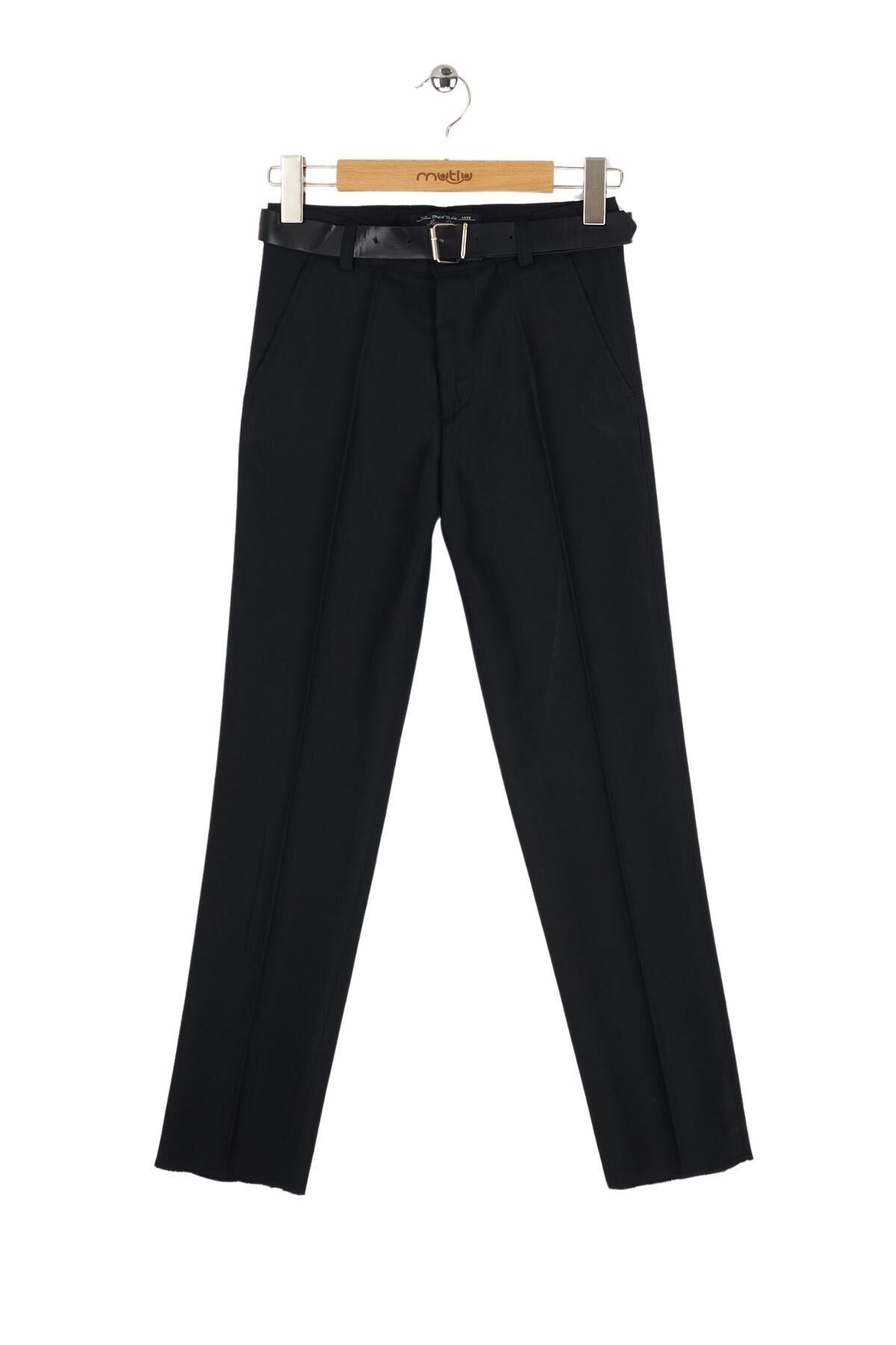 Mutlu Kids Erkek Çocuk Kumaş Okul Pantolon Siyah - 14 Yaş