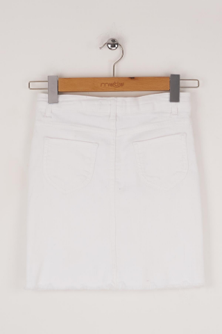 Mutlu Kids Püsküllü Kız Çocuk Kot Etek