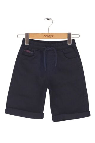 Mutlu Kids Beli Lastikli Erkek Çocuk Kapri Şort Lacivert - 8 Yaş