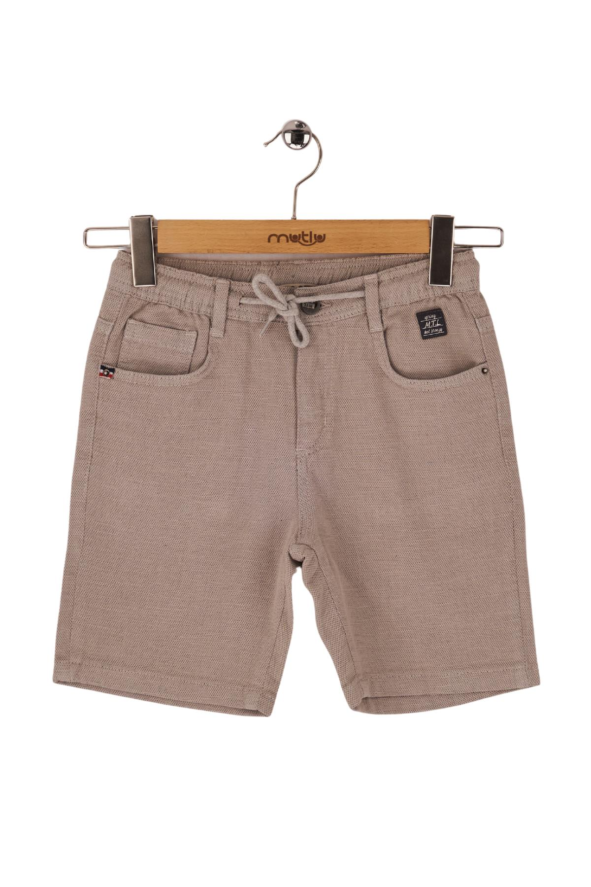 Mutlu Kids Erkek Çocuk Şort Gri - 9 Yaş