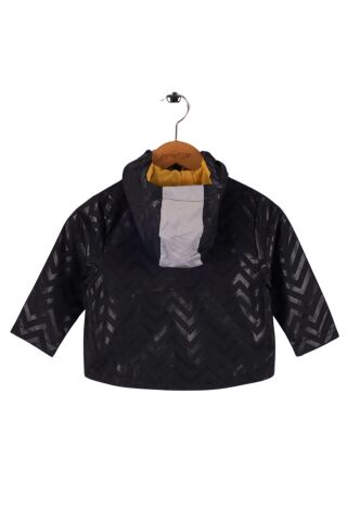 Mutlu Kids Zig Zak Desenli Erkek Çocuk Yağmurluk Siyah - 14 Yaş