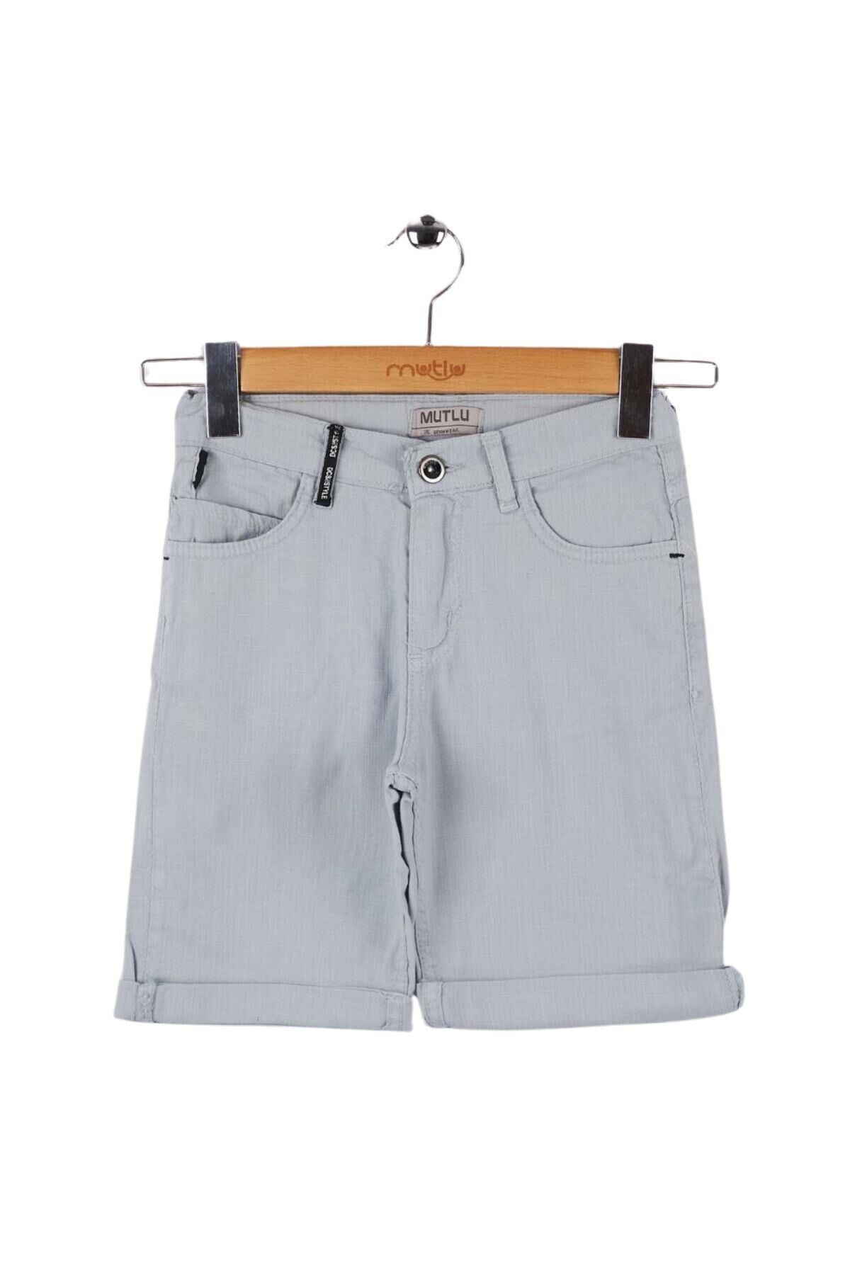 Mutlu Kids Erkek Çocuk Bermuda Şort BUZ MAVİ - 9 Yaş