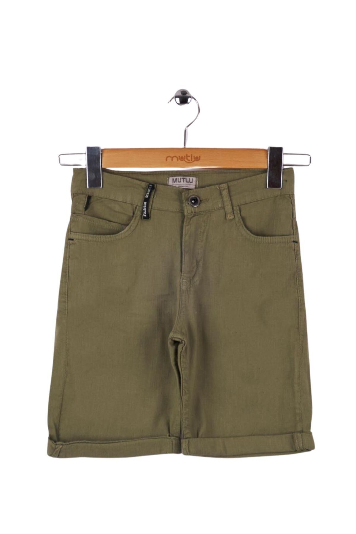 Mutlu Kids Erkek Çocuk Bermuda Şort Haki - 8 Yaş