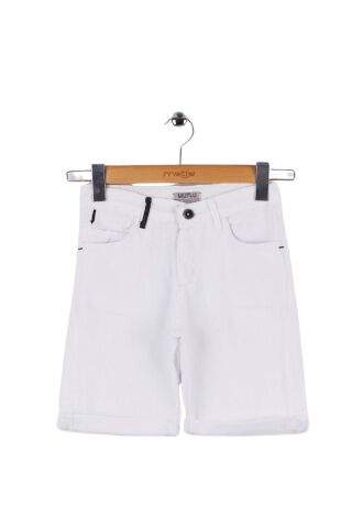 Mutlu Kids Erkek Çocuk Bermuda Şort OPTİK BEYAZ - 10 Yaş