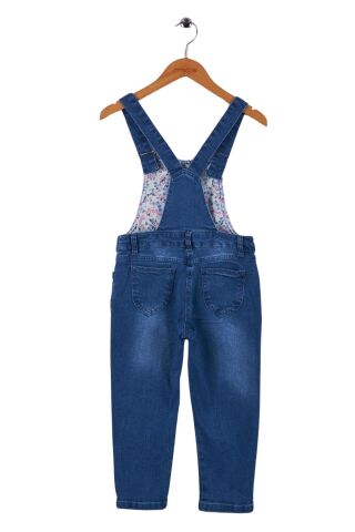 Mutlu Kids Kız Çocuk Kot Salopet ORTA MAVİ - 7 Yaş
