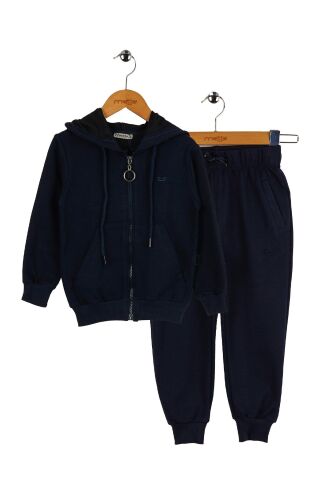 Baykuş Nakışlı Unisex 2'li Takım Lacivert - 1 Yaş