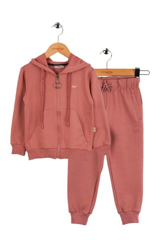 Baykuş Nakışlı Unisex 2'li Takım GÜL - 8 Yaş