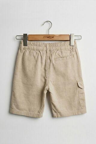 Mutlu Yan Cepli Erkek Gabardin Kapri Bej - 5 Yaş