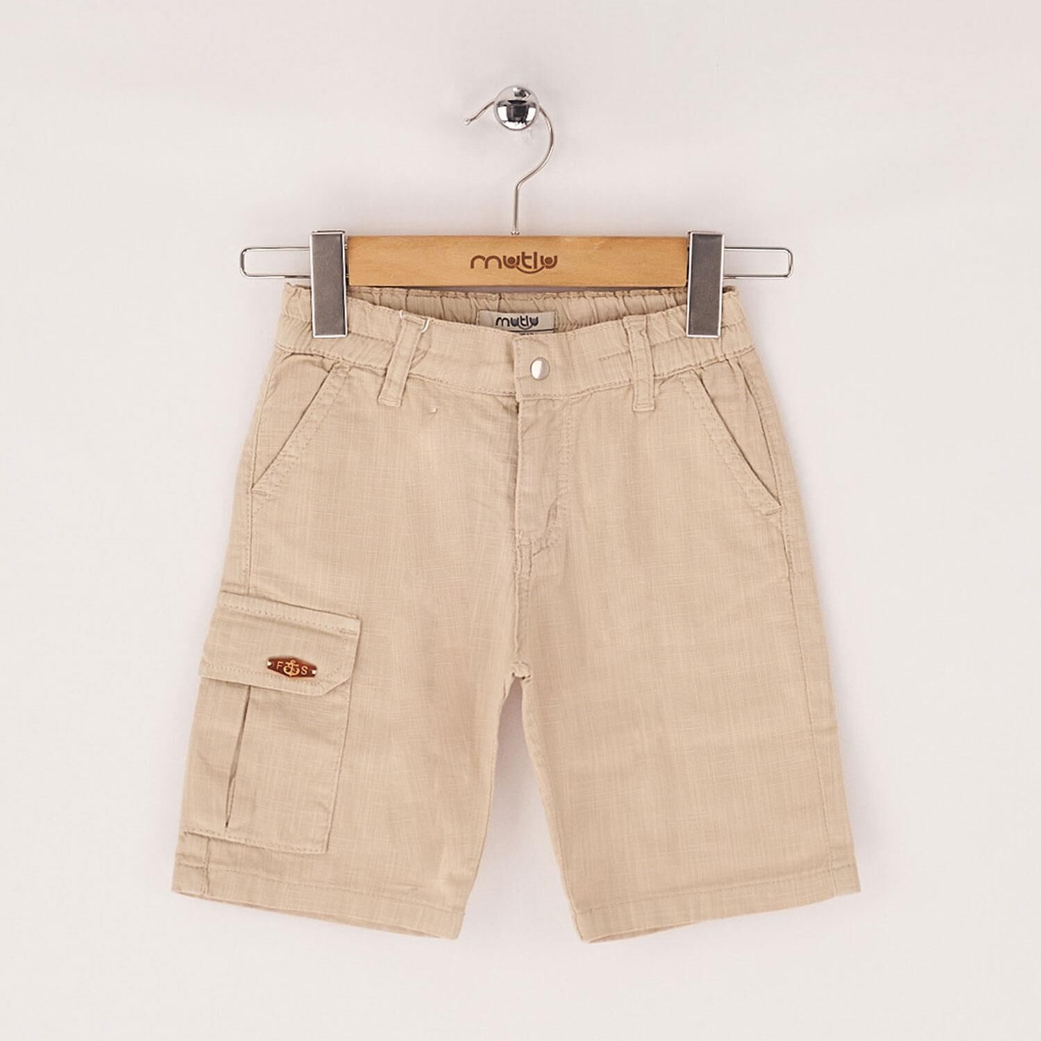 Mutlu Yan Cepli Erkek Gabardin Kapri Bej - 5 Yaş