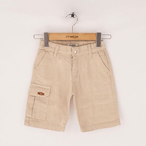 Mutlu Yan Cepli Erkek Gabardin Kapri Bej - 5 Yaş