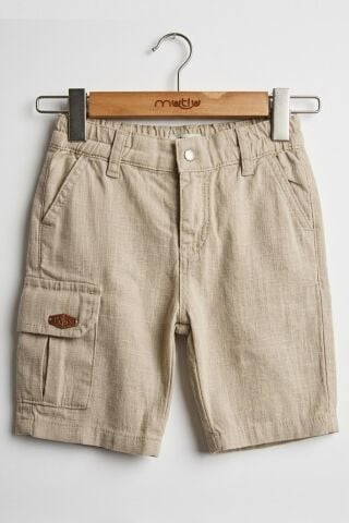 Mutlu Yan Cepli Erkek Gabardin Kapri Bej - 5 Yaş