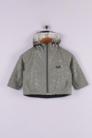 Mutlu Kids Zig Zak Desenli Erkek Çocuk Yağmurluk ÇAĞLA - 5 Yaş