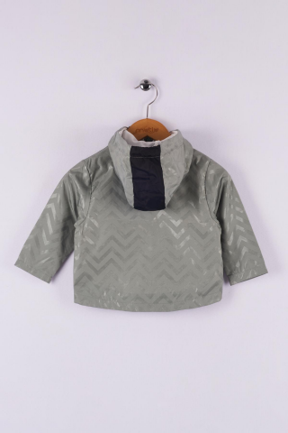 Mutlu Kids Zig Zak Desenli Erkek Çocuk Yağmurluk ÇAĞLA - 5 Yaş
