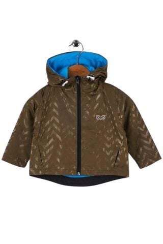 Mutlu Kids Zig Zak Desenli Erkek Çocuk Yağmurluk Haki - 6 Yaş