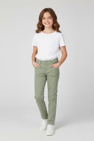 Mutlu Kids Kız Çocuk Gabardin Pantolon Siyah - 12 Yaş