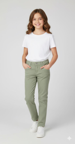 Mutlu Kids Kız Çocuk Gabardin Pantolon Siyah - 12 Yaş