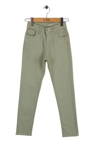 Mutlu Kids Kız Çocuk Gabardin Pantolon Haki - 12 Yaş