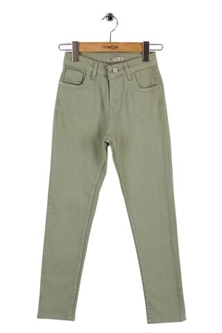 Mutlu Kids Kız Çocuk Gabardin Pantolon Haki - 12 Yaş