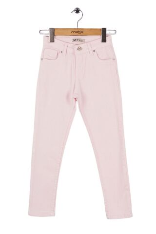 Mutlu Kids Kız Çocuk Gabardin Pantolon Pembe - 11 Yaş