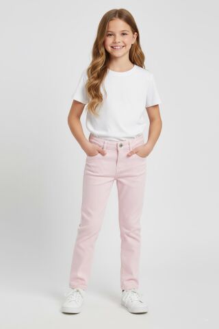 Mutlu Kids Kız Çocuk Gabardin Pantolon Pembe - 13 Yaş
