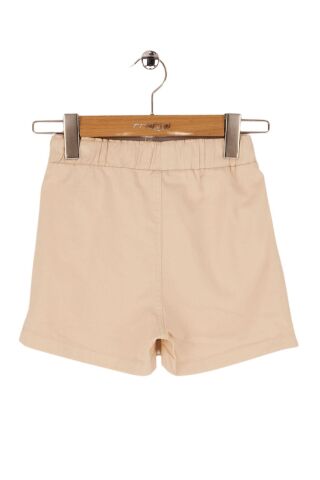 Mutlu Kids Fiyonk Detaylı Kız Çocuk Bebek Gabardin Şort Etek Haki - 1 Yaş