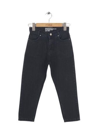 Mutlu Kids Kız Çocuk Mom Jeans Füme - 15 Yaş
